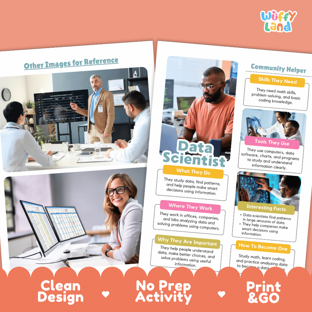 Print and go digital PDF writing worksheets with clean design layout, researcher name line, and zero prep classroom format