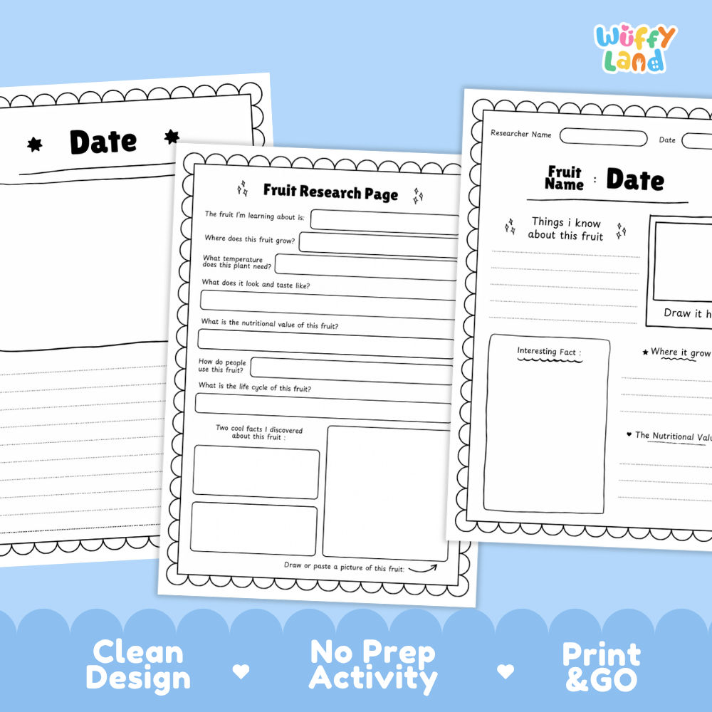 Date Fruit Research Page Worksheets Plant Science Activity