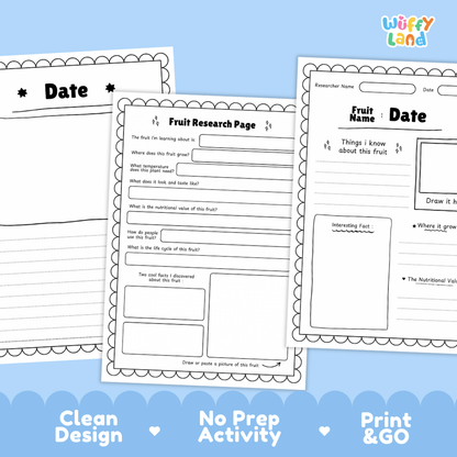 Date Fruit Research Page Worksheets Plant Science Activity