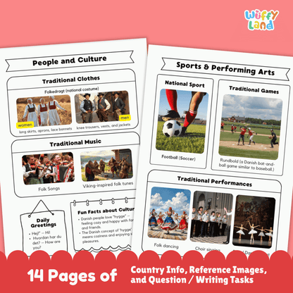 DENMARK Country Study | Geography Research Project & Printable Worksheets