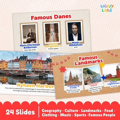 Denmark Country Study Kid Friendly Geography & Culture PDF Slides