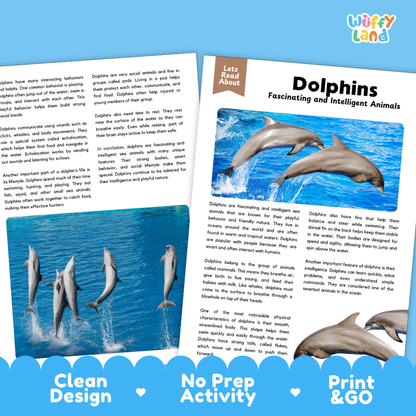 Dolphins Reading Passage and Comprehension Questions with Answer Key