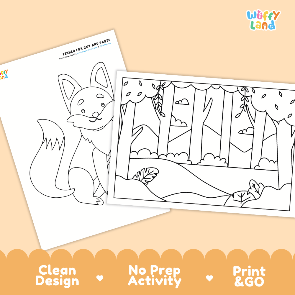 Dromedary Camel Cut and Paste Craft and Coloring Activity Worksheets