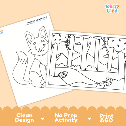 Dromedary Camel Cut and Paste Craft and Coloring Activity Worksheets