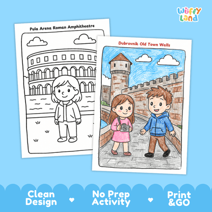 Croatia Geography Coloring Pages Worksheets