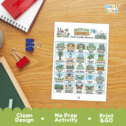 Earth Day Bingo Game Printable Activity