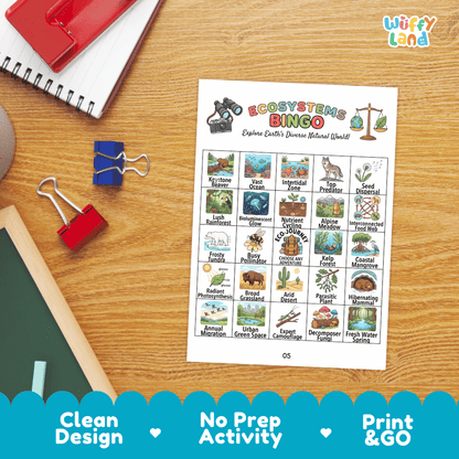 Ecosystems BINGO Games Printable Activity
