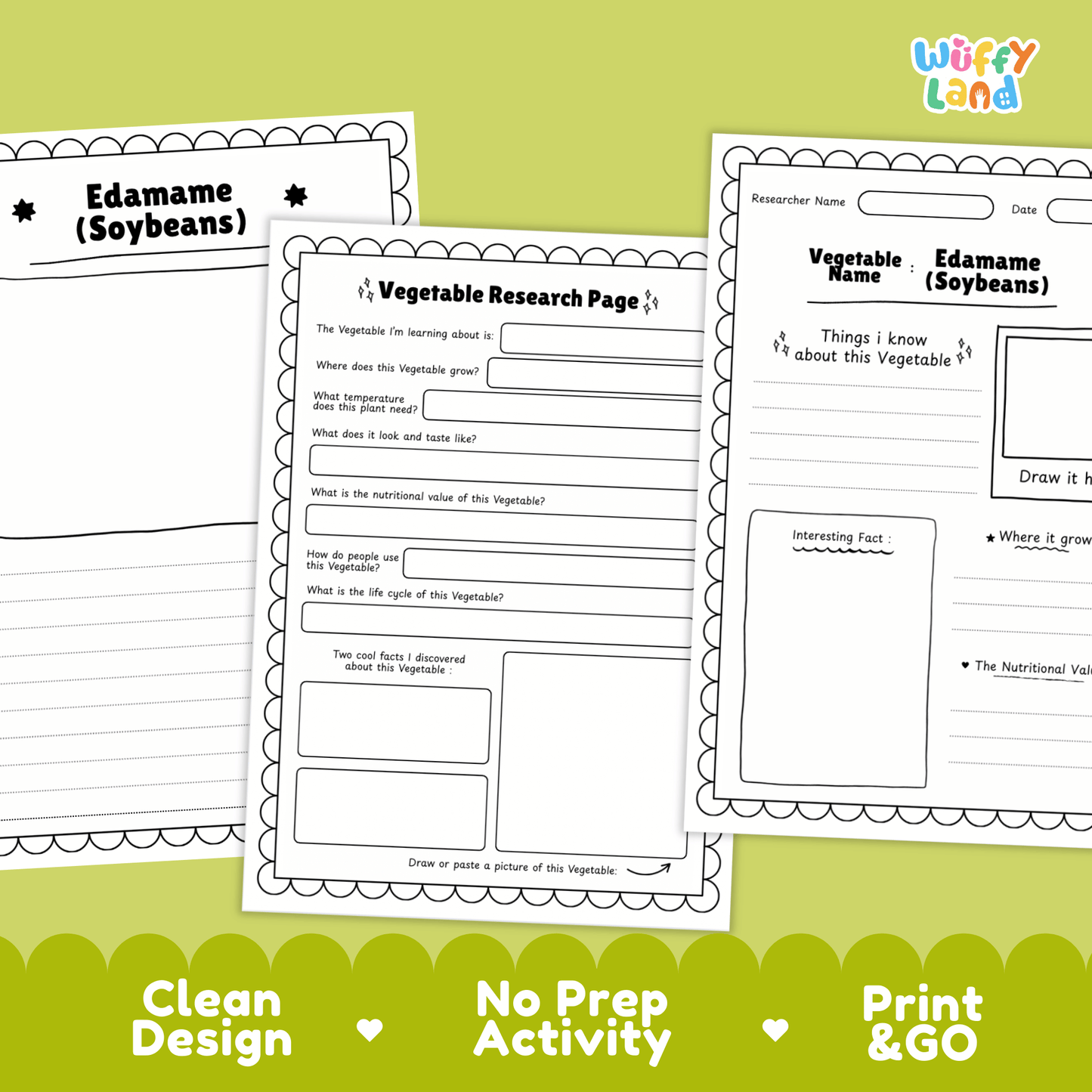 Edamame Research Activity Worksheet Science Vegetable Soybeans Healthy Eating