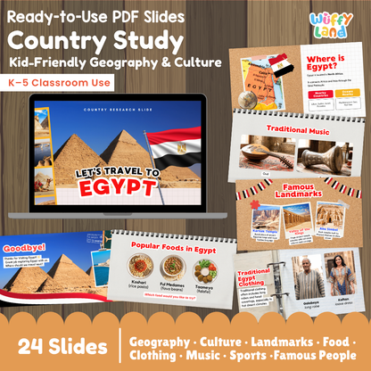 Egypt Country Study Kid Friendly Geography & Culture PDF Slides