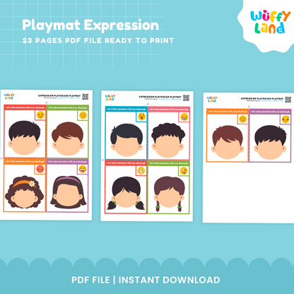 Emotions and Feelings Playdough Mats | Facial Expressions SEL Activity Printable