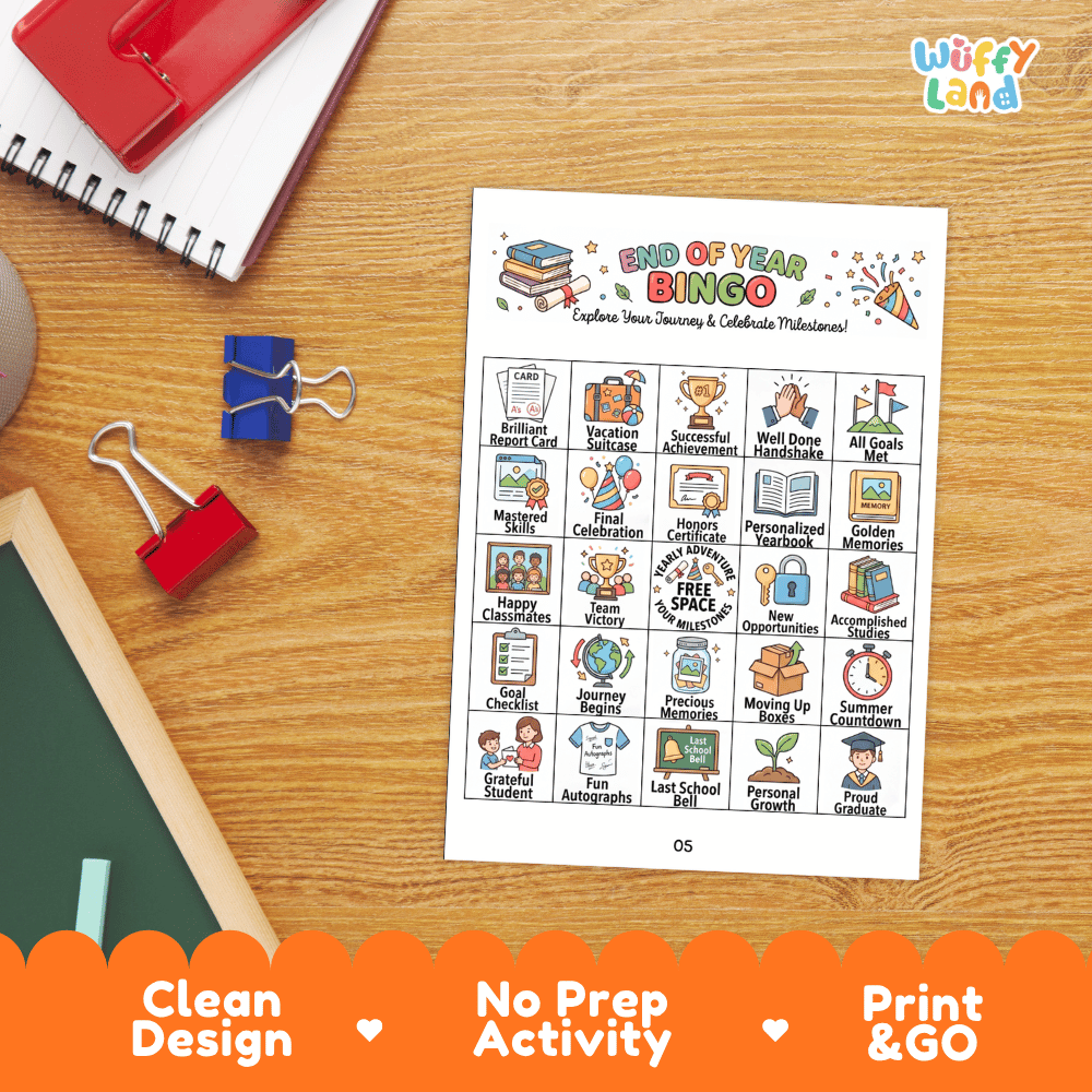 End of Year Bingo Games Printable Last Day of School Activities