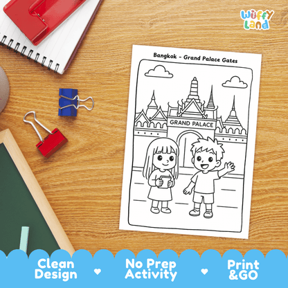 Thailand Geography Coloring Pages Worksheets