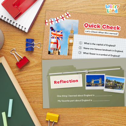 England Country Study Kid Friendly Geography & Culture PDF Slides