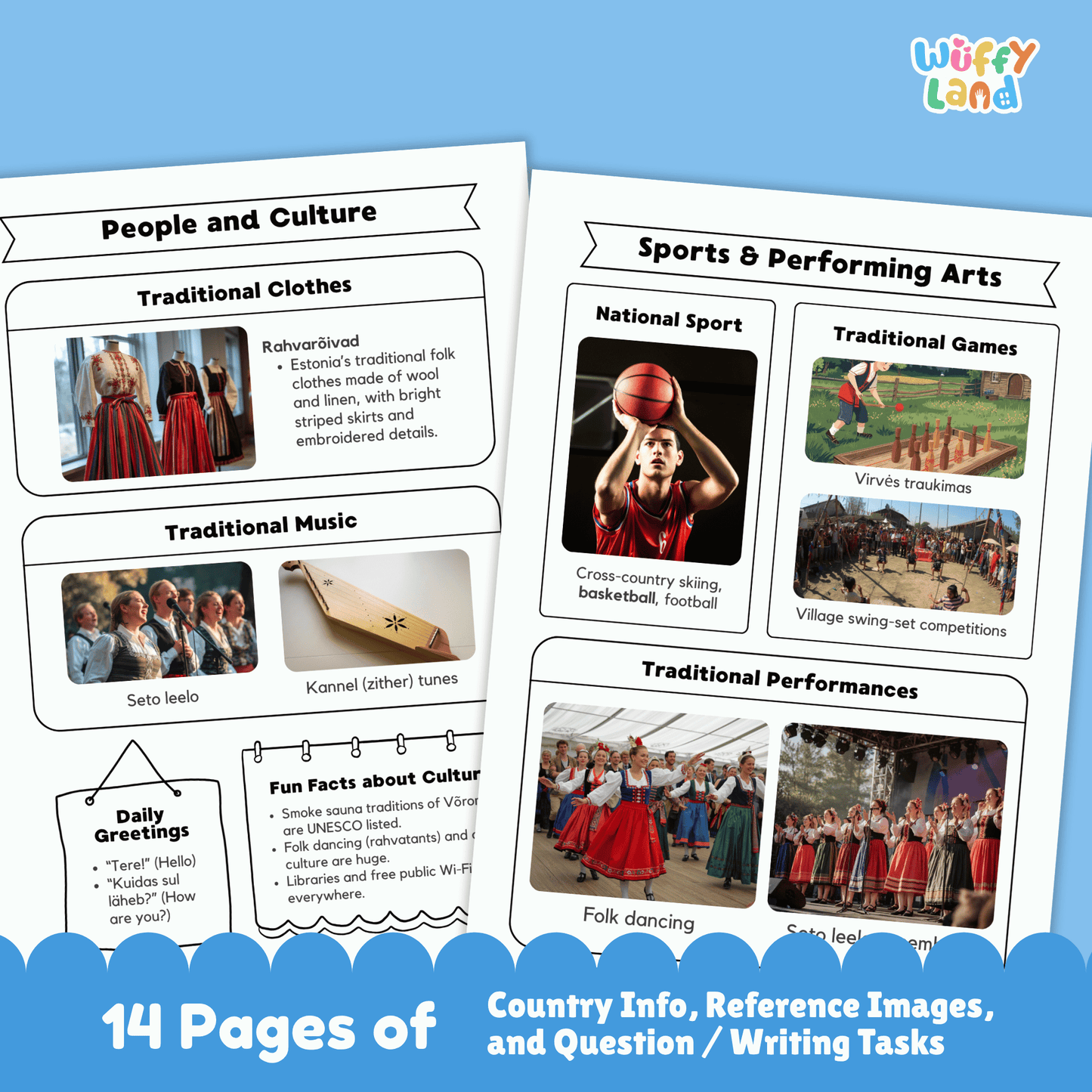 ESTONIA Country Study | Geography Research Project & Printable Worksheets