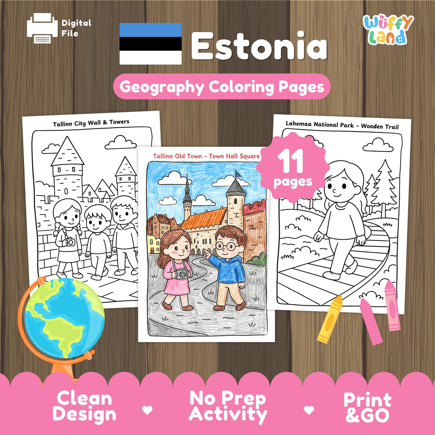 Estonia Geography Coloring Pages Worksheets