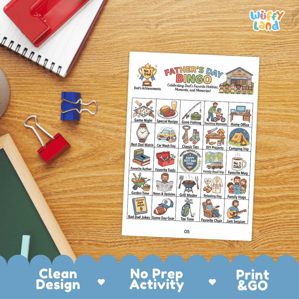 Fathers Day Bingo Games Printable Holiday Activities