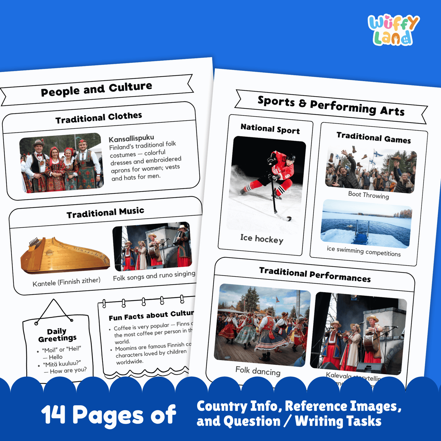 FINLAND Country Study | Geography Research Project & Printable Worksheets