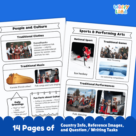 FINLAND Country Study | Geography Research Project & Printable Worksheets