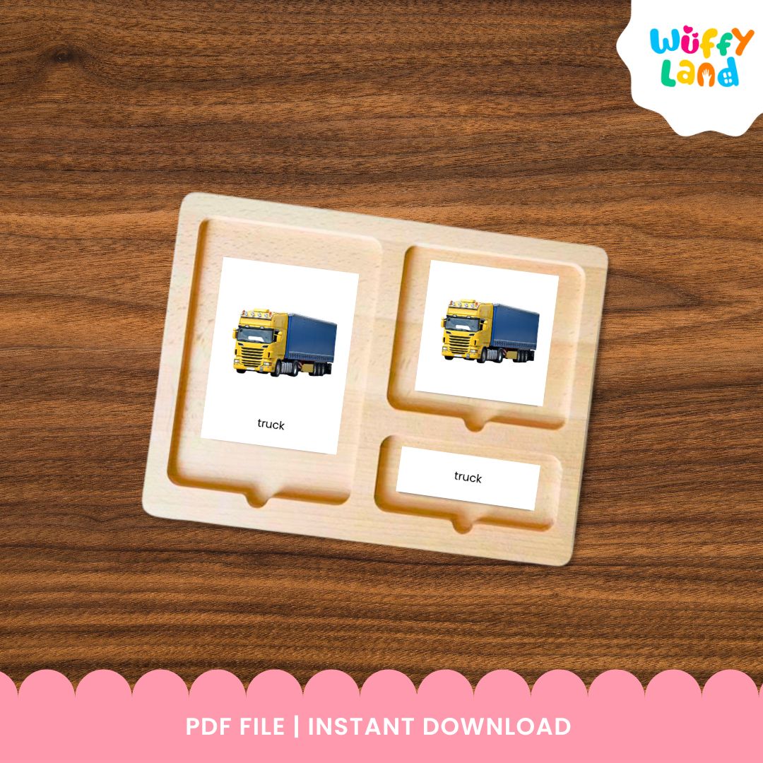 Printable food vocabulary picture cards featuring familiar foods and drinks for preschool and kindergarten learners