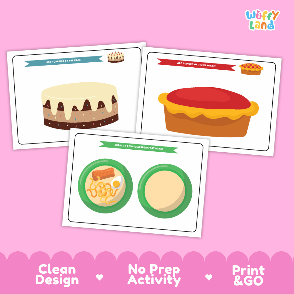 Food Playdough Mats Fine Motor Activity