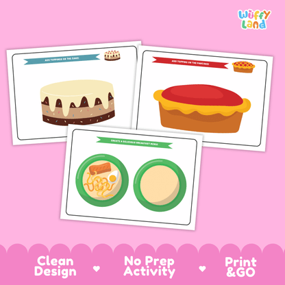 Food Playdough Mats Fine Motor Activity