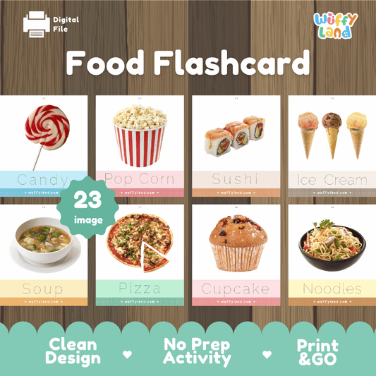 Food Tracing Flashcards – Learn & Write Food Names