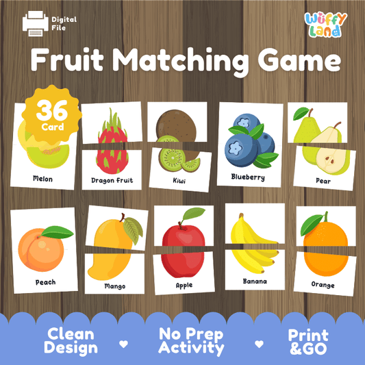 Fruit Matching Game – Printable Learning Cards for Kids