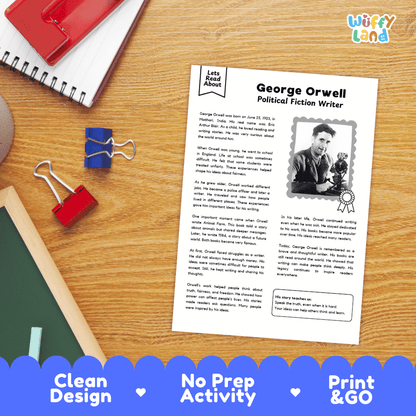 Student comprehension question worksheet with lined writing spaces paired with a completed teacher answer key sheet