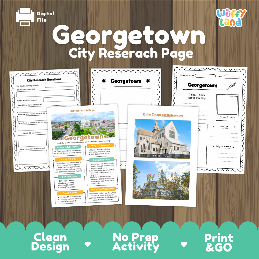 Georgetown City Research Project Worksheets and Fact Sheet