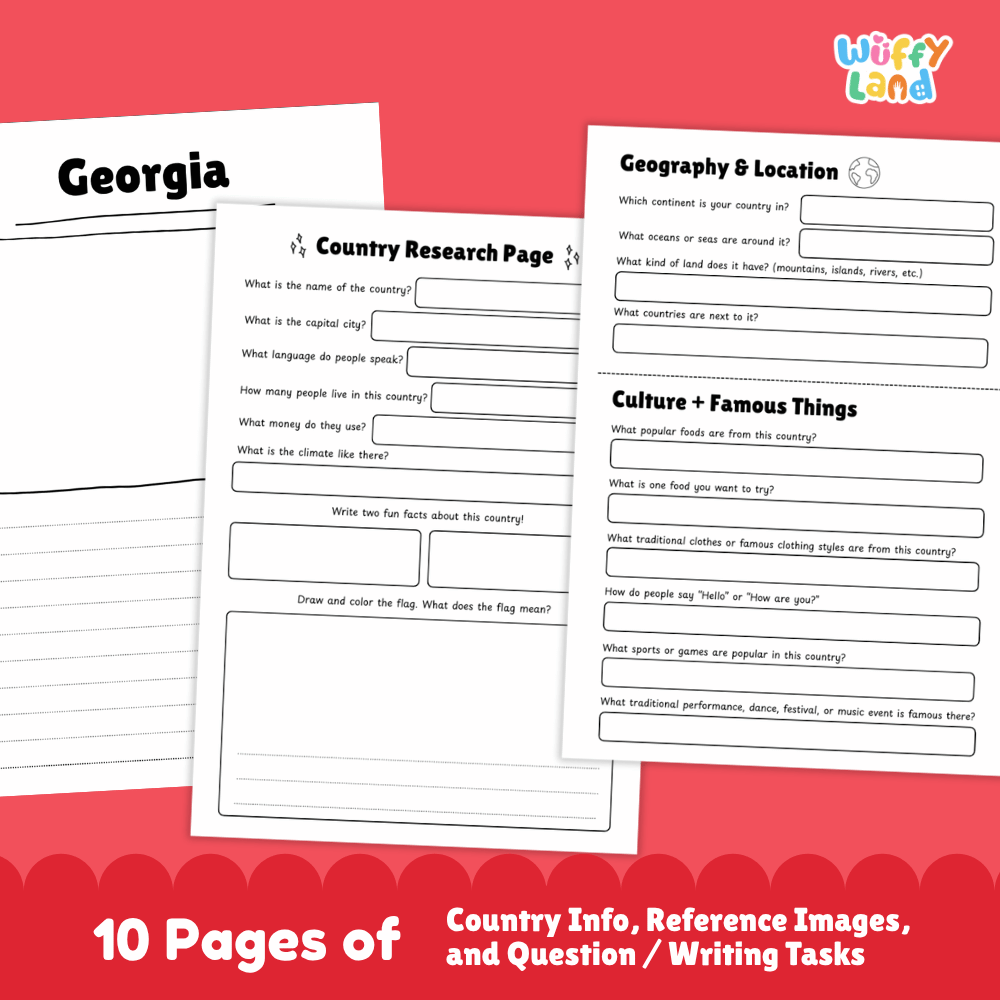 Georgia Country Research Project Worksheets and Activity Pages