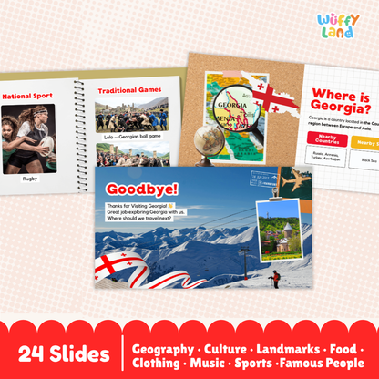 Georgia Country Study Kid Friendly Geography & Culture PDF Slides