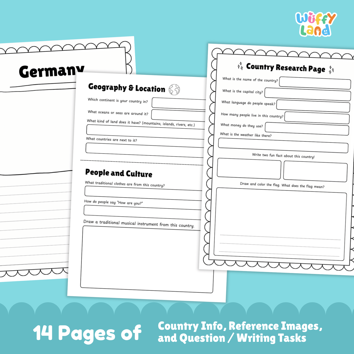 GERMANY Country Study | Geography Research Project & Printable Worksheets