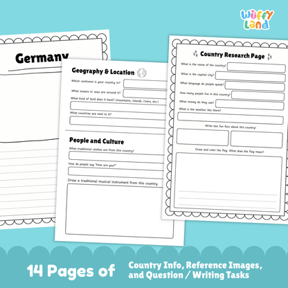 GERMANY Country Study | Geography Research Project & Printable Worksheets