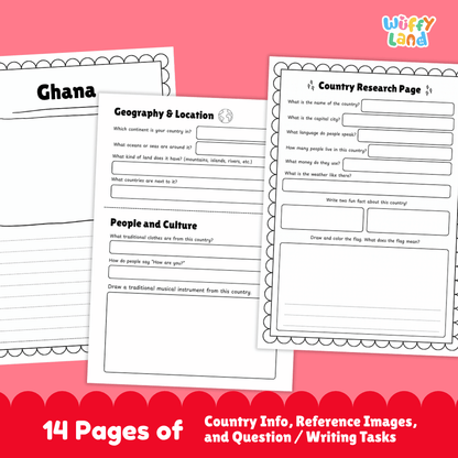 Ghana Country Research Project | Geography Worksheets and Writing Tasks