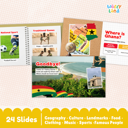 Ghana Country Study Kid Friendly Geography & Culture PDF Slides