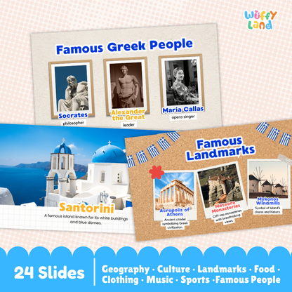Greece Country Study Kid Friendly Geography & Culture PDF Slides