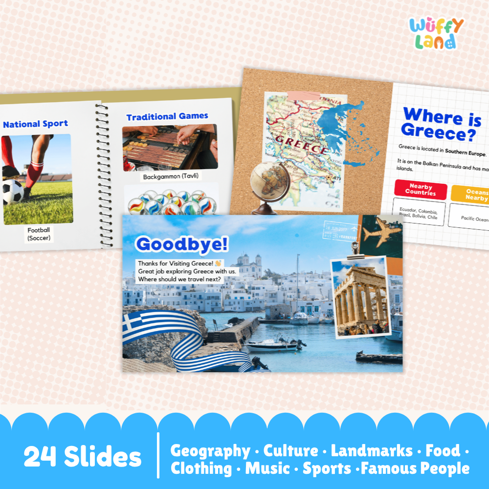 Greece Country Study Kid Friendly Geography & Culture PDF Slides