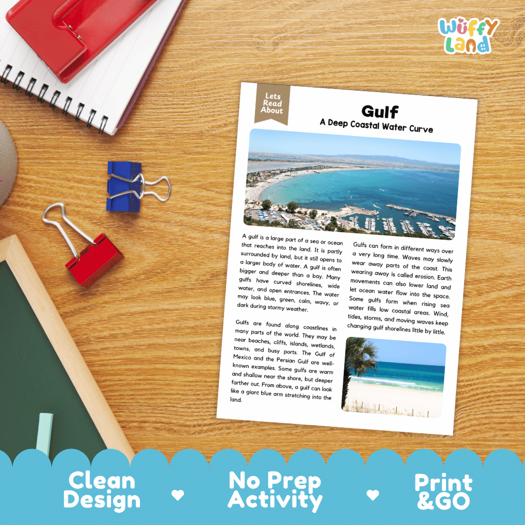 Gulf Reading Passage and Questions Nonfiction Science Worksheets