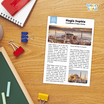 Hagia Sophia Landmark Reading Passages and Comprehension Worksheets