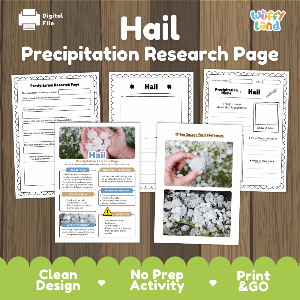 Hail Precipitation Research Page Worksheets Weather Science Activity