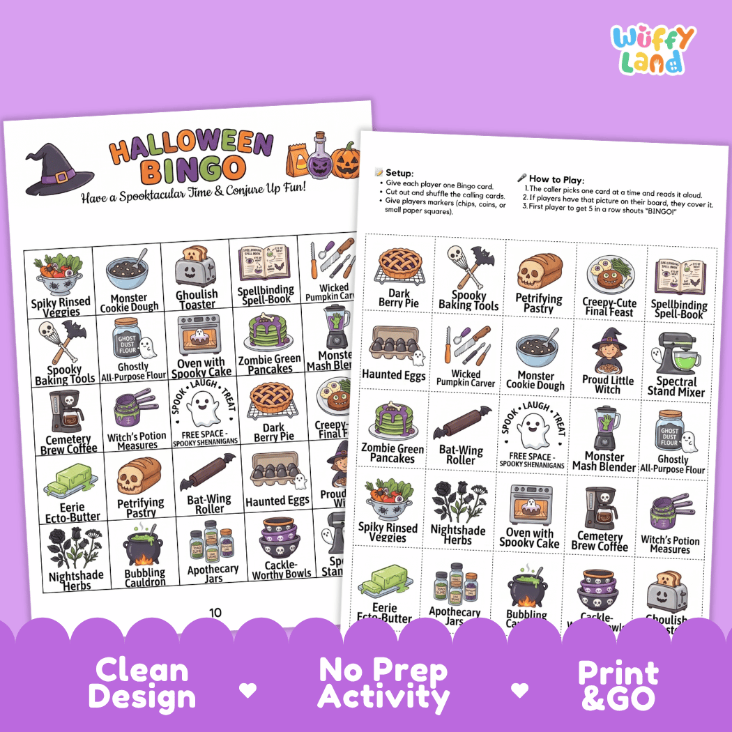 Halloween BINGO Games Printable Activity