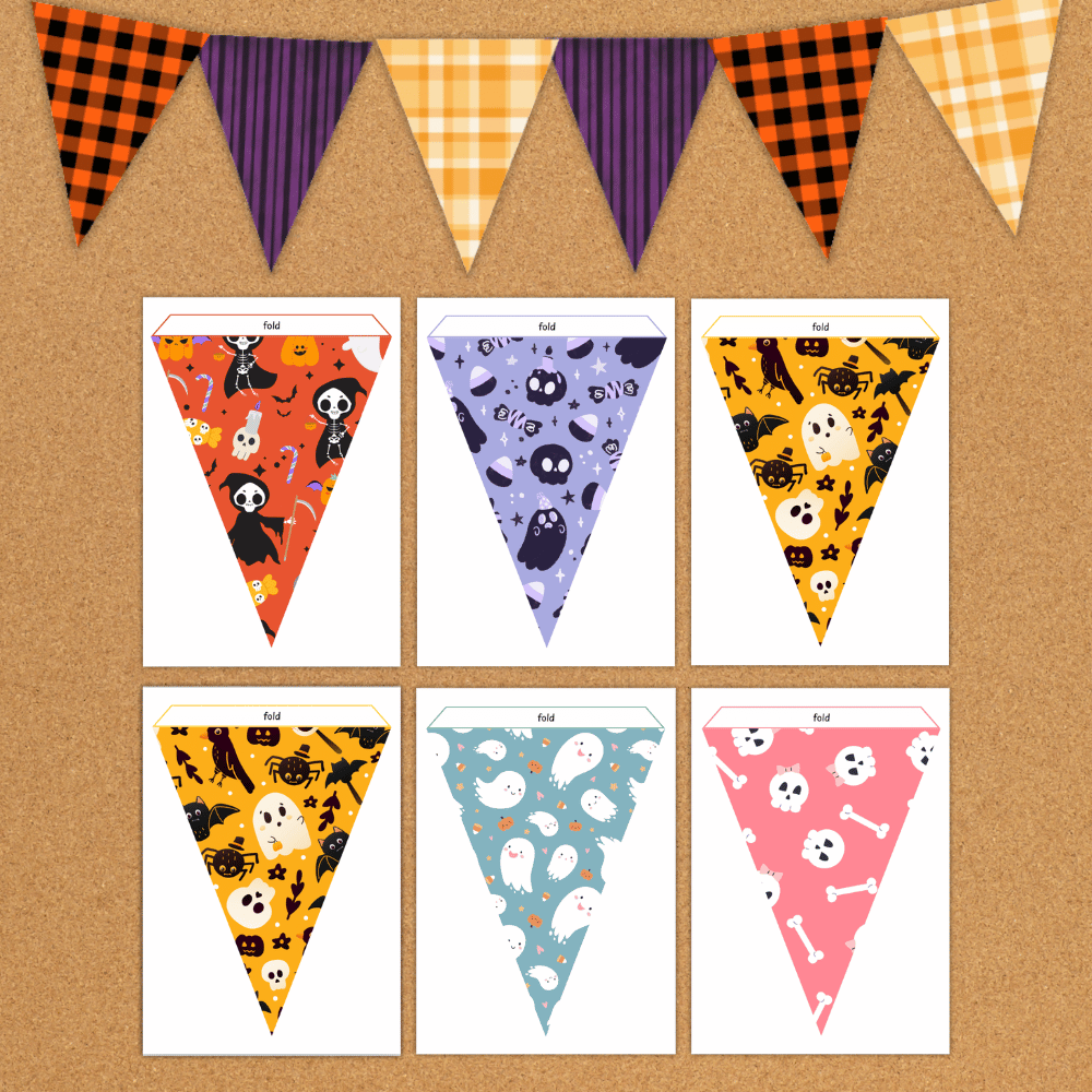 Halloween Bunting Flag Classroom Decor Fall Banner Printable