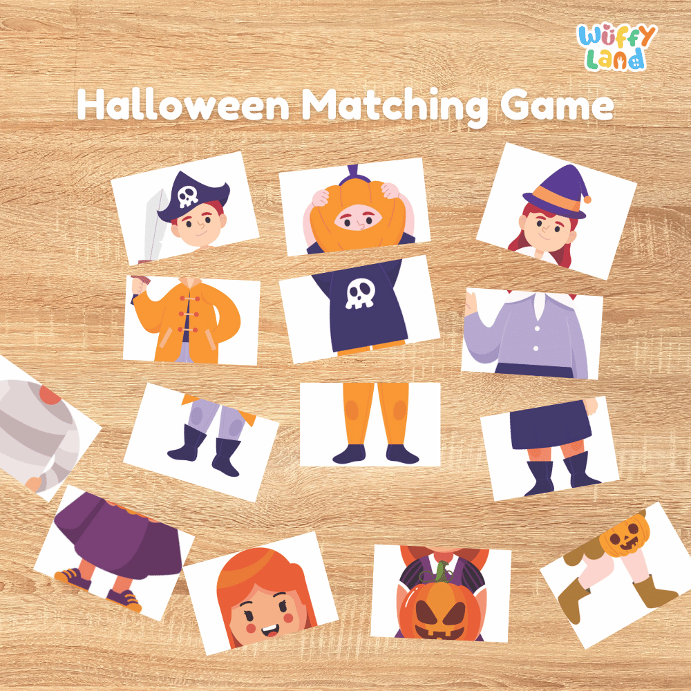 Halloween Matching Game Activity Cards