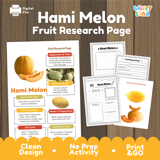Hami Melon Fruit Research Project Science Worksheet Fact Sheet Activity SEO