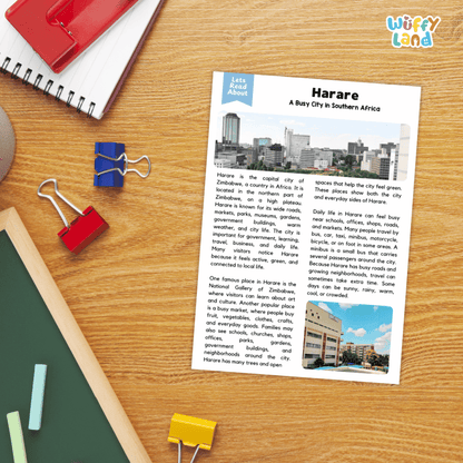 Harare Landmark Reading Passages and Comprehension Worksheets
