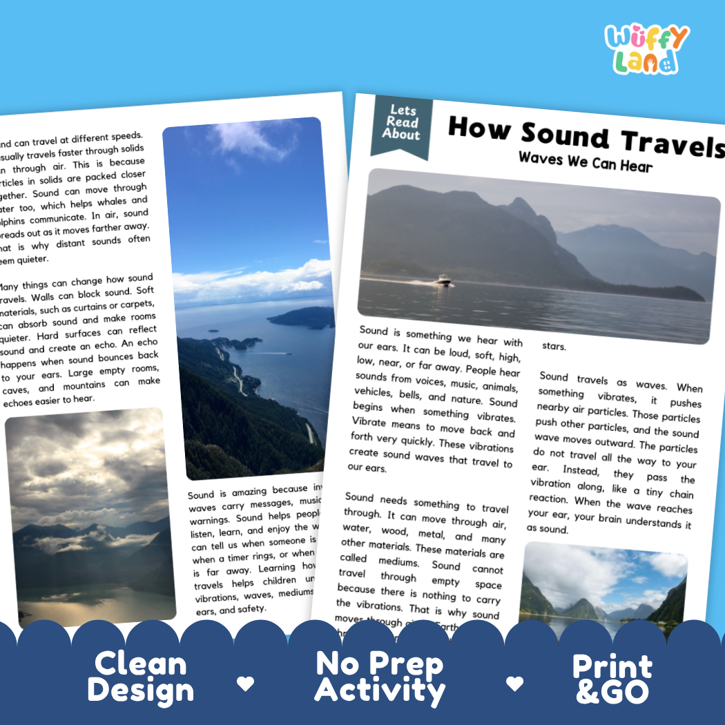 Teacher answer key page showing complete question solutions for How Sound Travels physical science reading comprehension practice