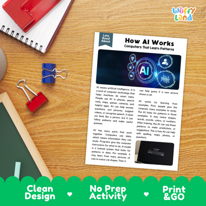 How AI Works Reading Passage and Comprehension Questions with Answer Key Worksheets