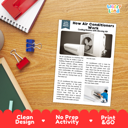 How Air Conditioners Work Reading Passage and Questions Worksheets