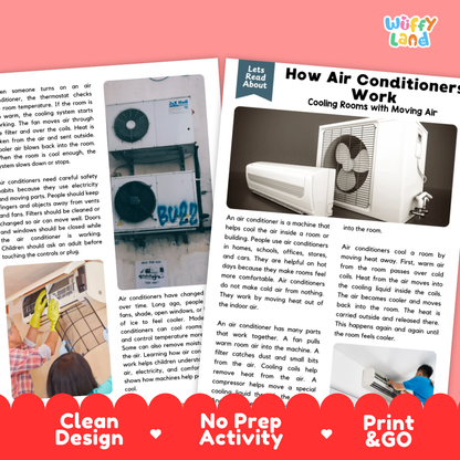 How Air Conditioners Work Reading Passage and Questions Worksheets