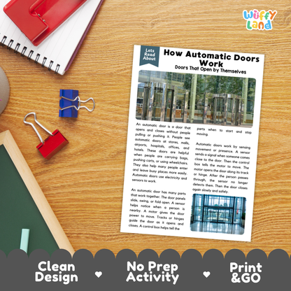 How Automatic Doors Work Reading Passage and Questions Nonfiction Text